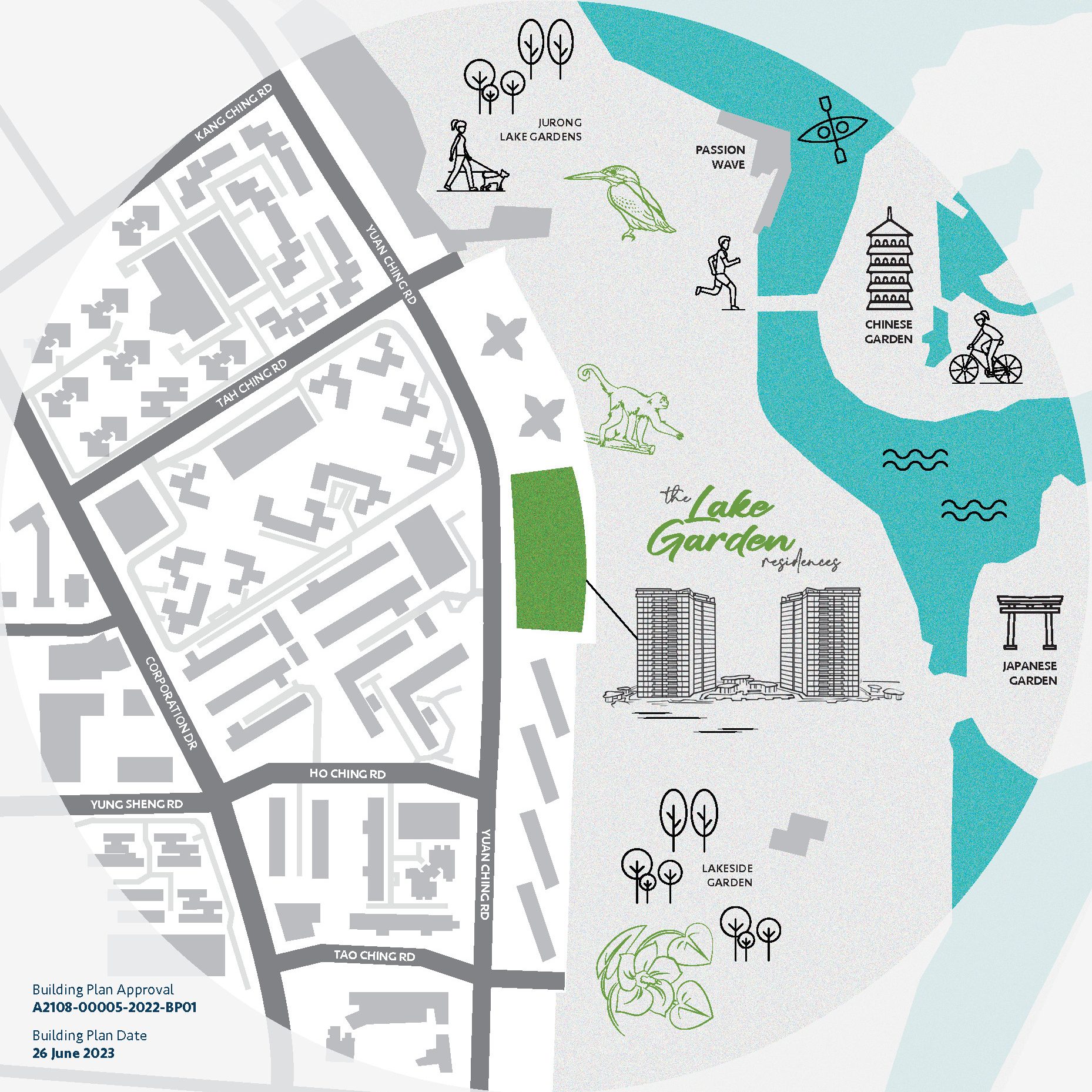 The Lakegarden Residences Location Map 500m Radius